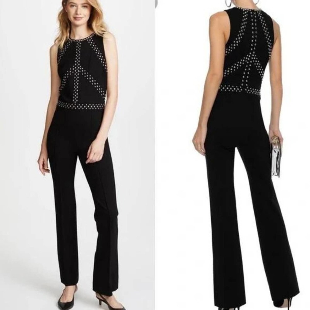 L' Agence Paz Studded Jumpsuit Black New With Tag 2